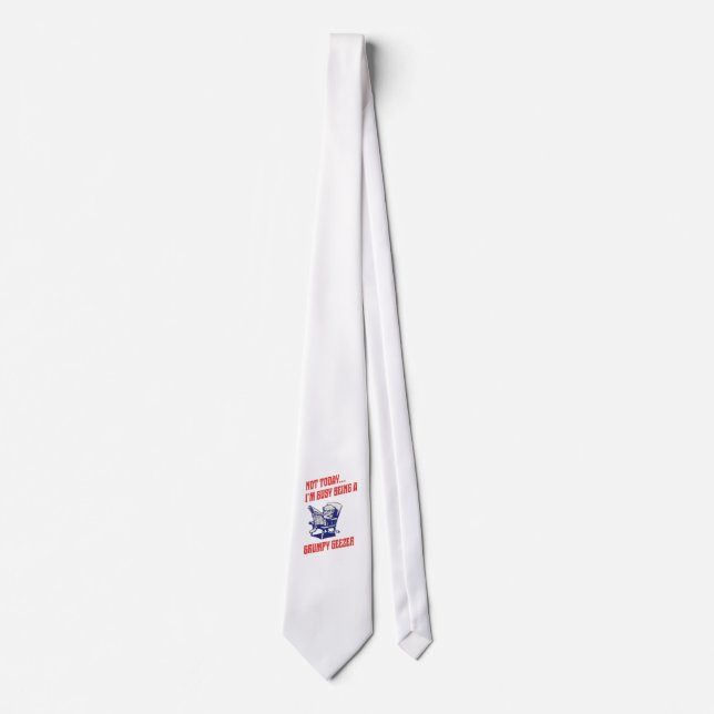 Busy Grumpy Geezer Neck Tie (Front)