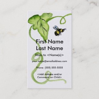 Busy Honey Bee Custom Photo Calling Playdate Cards