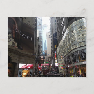 Busy Hong Kong Street Postcard