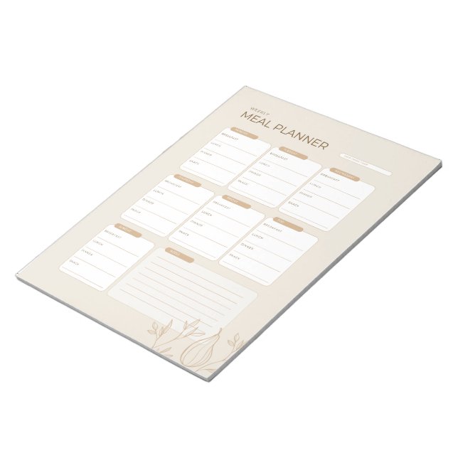 Busy Jewish Mom Weekly Meal Planner 2024 Notepad (Angled)