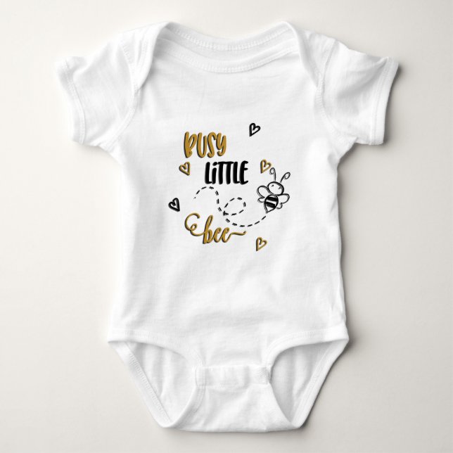 Busy Little Bee Baby Bodysuit (Front)