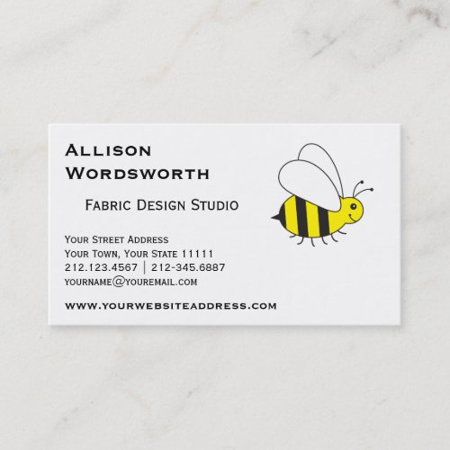 Busy Little Bumble Bee Business Card