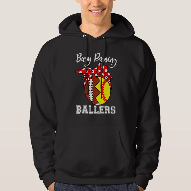 Busy Mom Ballers  Mom Soccer Mother's Day Hoodie (Front)