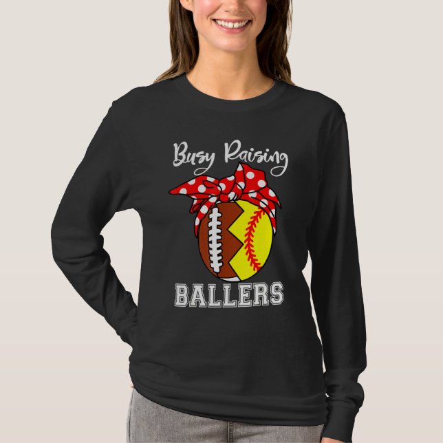 Busy Mom Ballers  Mom Soccer Mother's Day T-Shirt (Front)