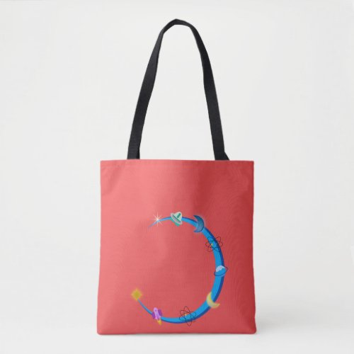 Busy Moon Pink Tote Bag