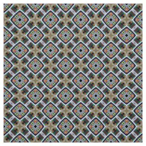 Busy Multi Color Tiles Upholstery Fabric