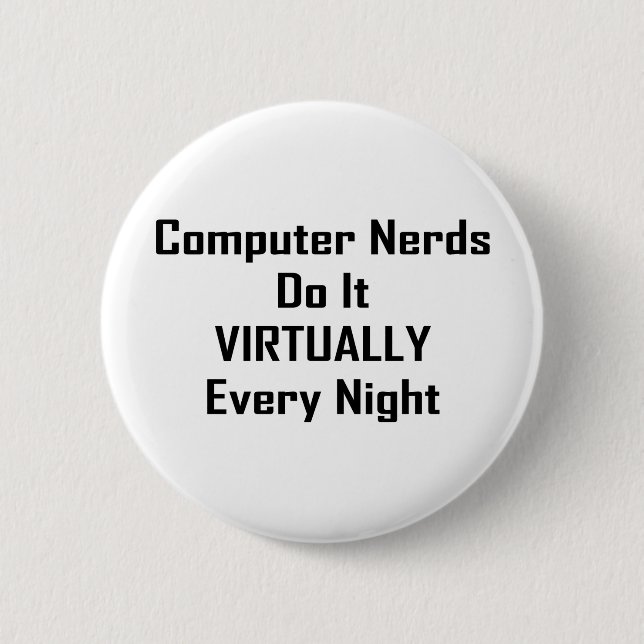 Busy Nerds Pinback Button (Front)