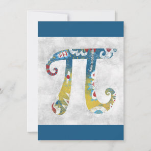 Busy Pi Symbol Greeting Card