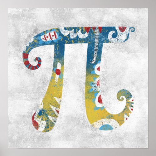 Busy Pi Symbol Poster Wall Art