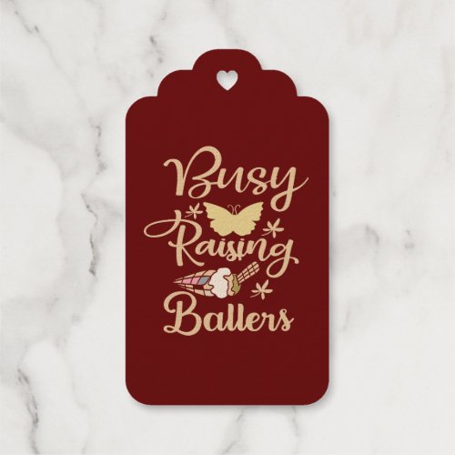 Busy_raining_ballers Foil Gift Tags