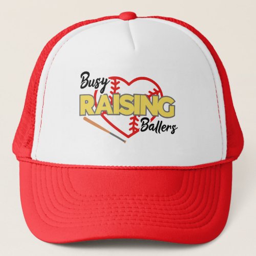 Busy Raising Ballers Baseball Mom Trucker Hat