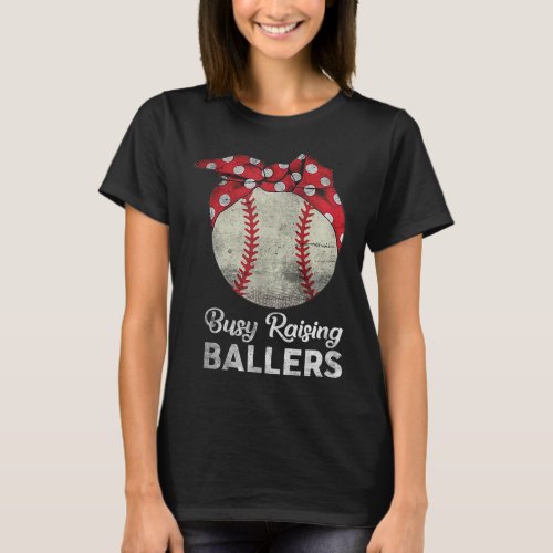 Busy Raising Ballers Mom Funny Baseball Tee Baseba