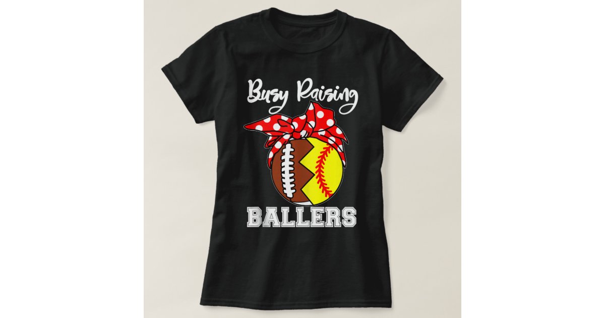 Baseball Shirt Women Busy Raising Ballers Shirt Funny Baseball Mom Short  Sleeve Tee Top Grey at  Women's Clothing store