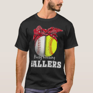 Busy Raising Ballers Softball Baseball Baseball M T-Shirt