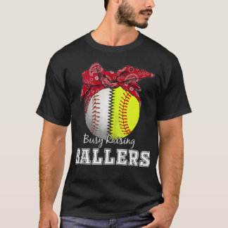 Busy Raising Ballers Softball Baseball Baseball M T-Shirt