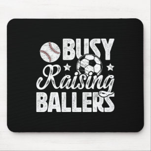 Busy Raising Byllers Soccer Bysebyll Dad Of Byller Mouse Pad