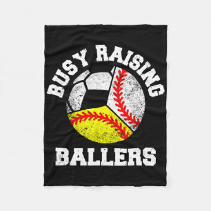 Busy Raising Llers Funny Sell Softll Soccer Mom _1 Fleece Blanket