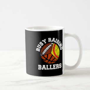 Busy Raising Llers Funny Softll Sketll Footll Mom Coffee Mug