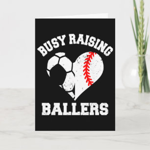 Busy Raising Llers Soccer Sell Heart Mom Game Day Card