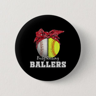 Busy Raising Llers Softll Sell Tee Sell Mom Gift Button