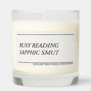 Busy Reading Sapphic Smut Lesbian Funny Candle