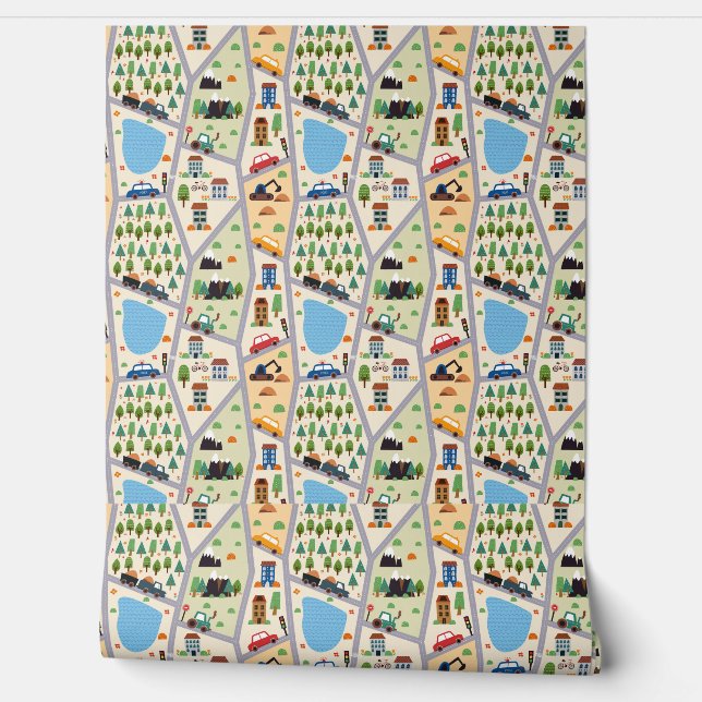 Busy Roads Kids Wallpaper (Unrolling)