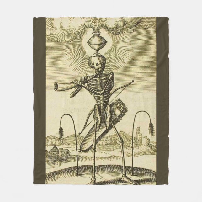 busy skeleton fleece blanket (Front)