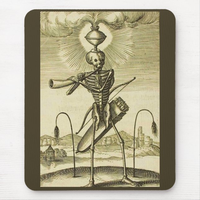 busy skeleton mouse pad (Front)