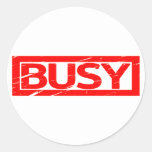 Busy Stamp Classic Round Sticker