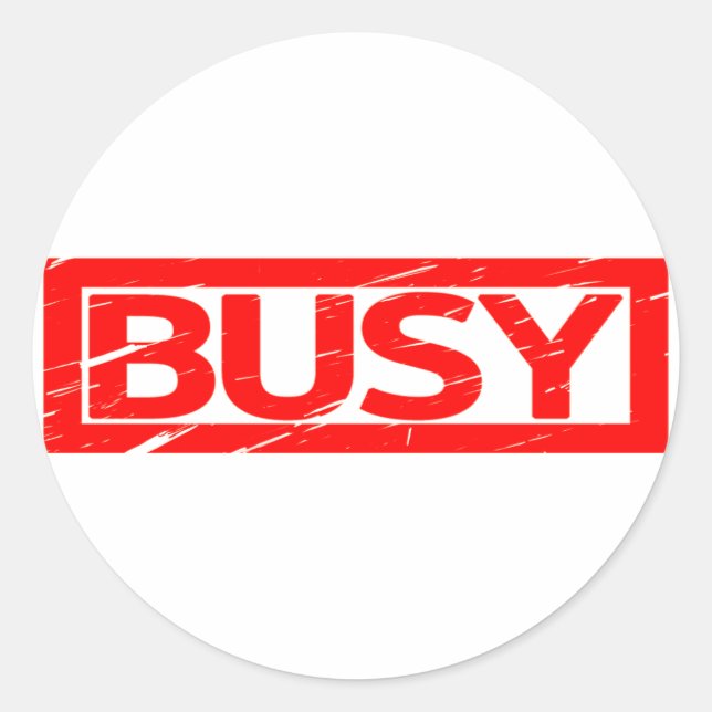 Busy Stamp Classic Round Sticker (Front)