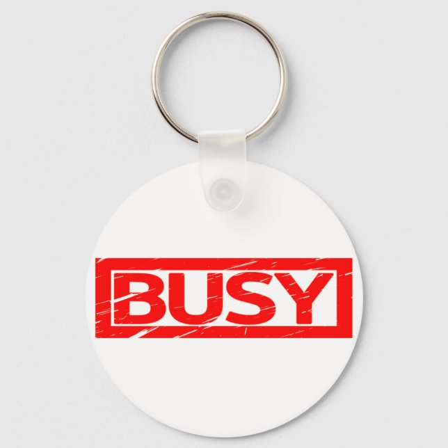 Busy Stamp Keychain (Front)