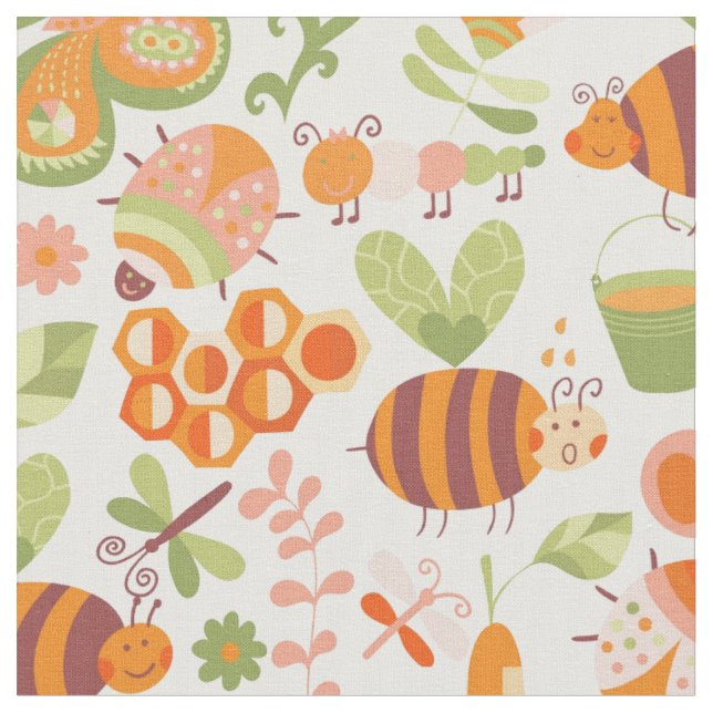 Busy Summer Garden Fabric 2 (Close Up)