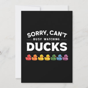 Busy Watching Ducks Rubber Duck Design Invitation
