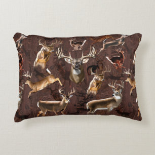 Busy Whitetail Deer Accent Pillow