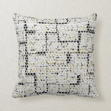 Busy Working White Black Gold Decor-Soft Pillows