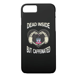 But Caffeinated Coffee Skeleton Hands Heart iPhone 8/7 Case