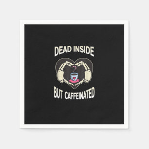 But Caffeinated Coffee Skeleton Hands Heart Napkins