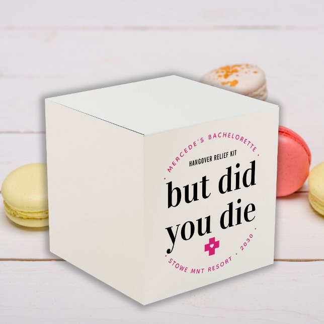 But Did You Die Hangover Personalized Bachelorette Favor Boxes (Creator Uploaded)