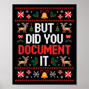 But Did You Doent It Funny Hr Christmas Office Ugl Poster