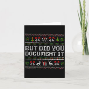 But Did You Doent It Funny Office Christmas Ugly  Card