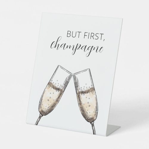 But First Champagne Wedding Sign Poster