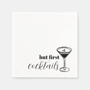but first, cocktails - martini napkins