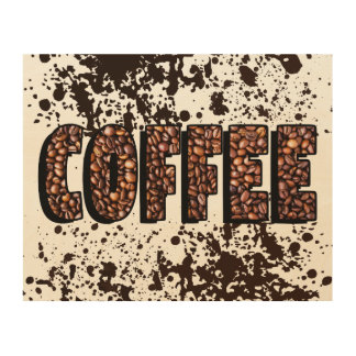 But First Coffee Beans Wood Wall Art