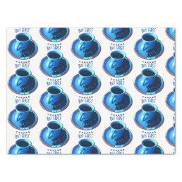 But FIRST COFFEE Blue Cup Saucer Photo Tissue Paper