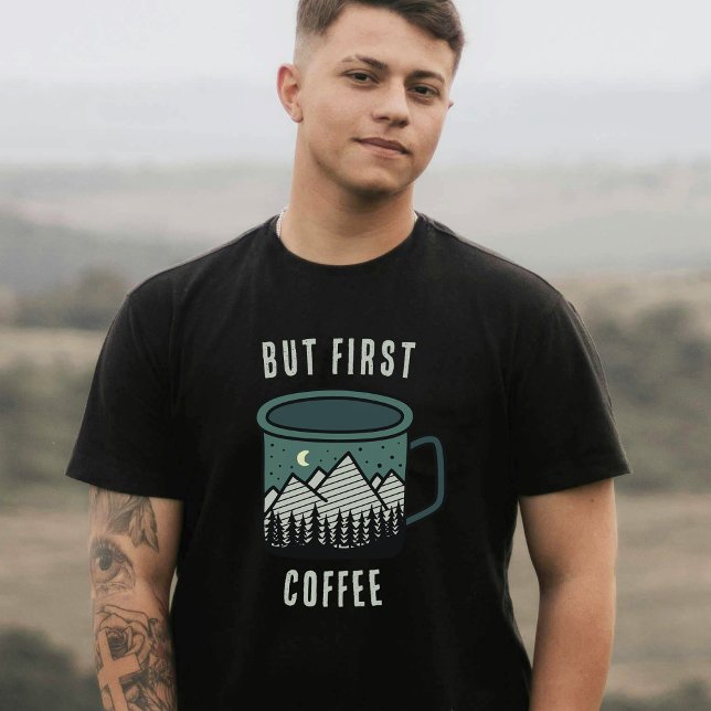 But First Coffee Camping Hiking Men's T-Shirt (Creator Uploaded)