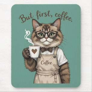 But First, Coffee Cat Mouse Pad