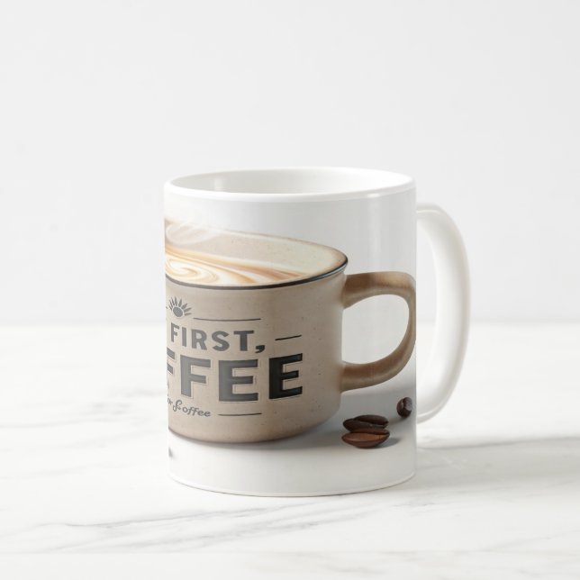 But First, Coffee – Coffee Mug Morning Motivation (Front Right)