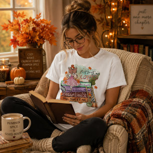 But First Coffee, Colorful Fall Book Lover's T-Shirt