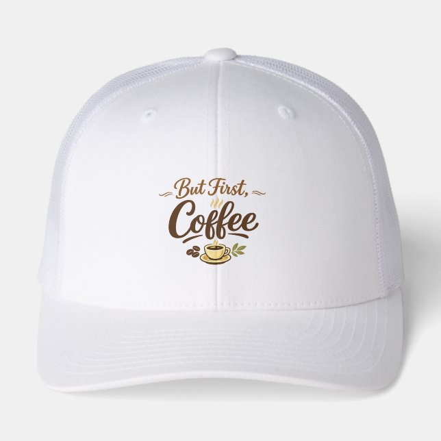 But First, Coffee – Cozy Typography Design (Front)