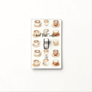 But First, Coffee Cups Light Switch Cover